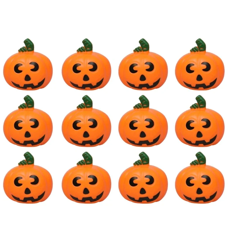 Set of 12 Pumpkin Halloween Decorations Elegant Festival Ornament Practical Party Props Handmade Jewelry Gift