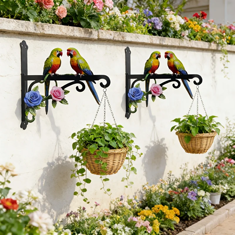 Iron Metal Colorful Hummingbird Wall Wreath Hook, Vibrant Double-Sided Colorful Pattern, Rust-Proof and Sun-Resistant.