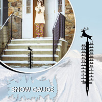 Metal Decoration Gauge Garden Christmas Measure 24cm Snowmobile Gauge Garden Outdoor Rain Snow Handmade Pile Gauge Snow Gift