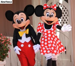 Miniso disney mickey minnie mouse personagem dos desenhos animados traje ponto mascote traje festa de natal adereços publicidade fantasia vestido