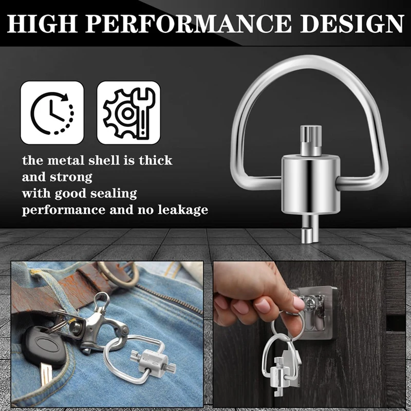 Locking Key For Refrigerant Safety Caps,Tamper Resistant Multi Key Compatible With 410A R22 Refrigerant HVAC Locking Cap