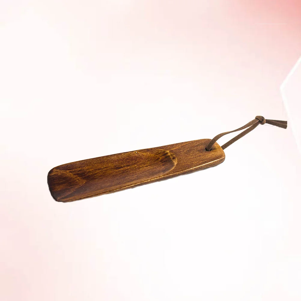 

Wooden Shoe Horn Solid Genuine Wood Lightweight Long Handle Ergonomic Use Easy Shoe Wear Relief Back Knee Pain Hanging Strap