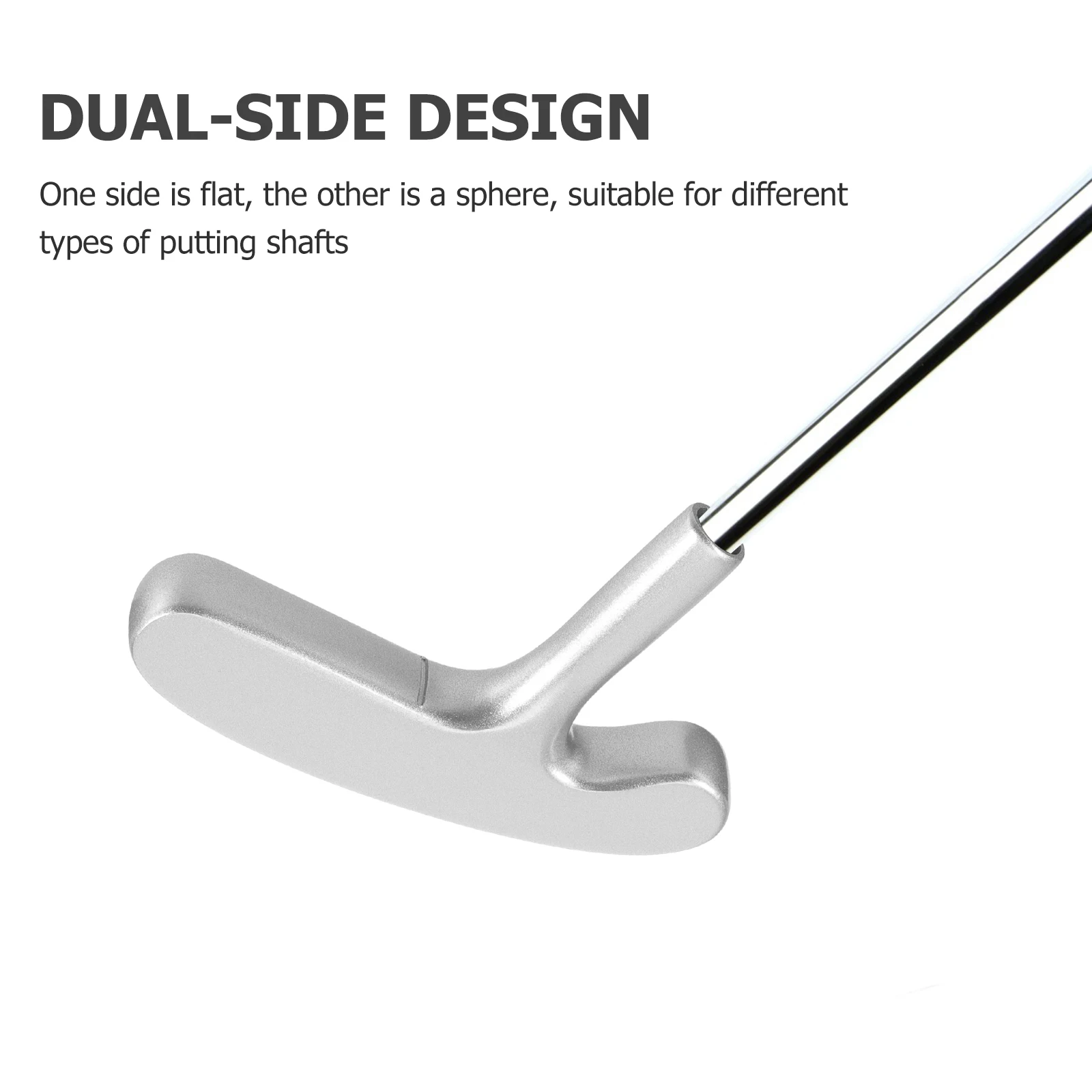 

s Golf Putter Double Sided Zinc Alloy Ball Silver Golf Club Head Metal Golfs Club Protector Portable Golfs Shaft Head Golfing