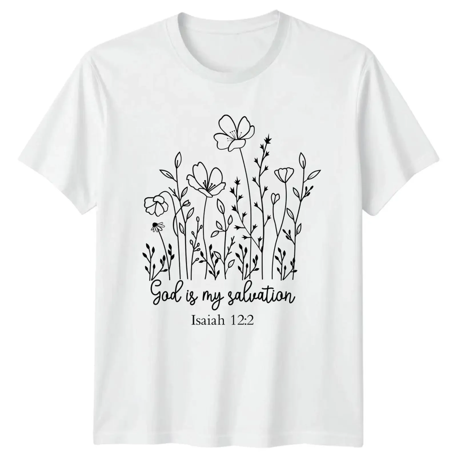 Gott ist meine Erlösung Jesaja Damen T Shirt Bibelvers Christlicher Glaube vintage Washed Slightly Unisex graphic Versatile