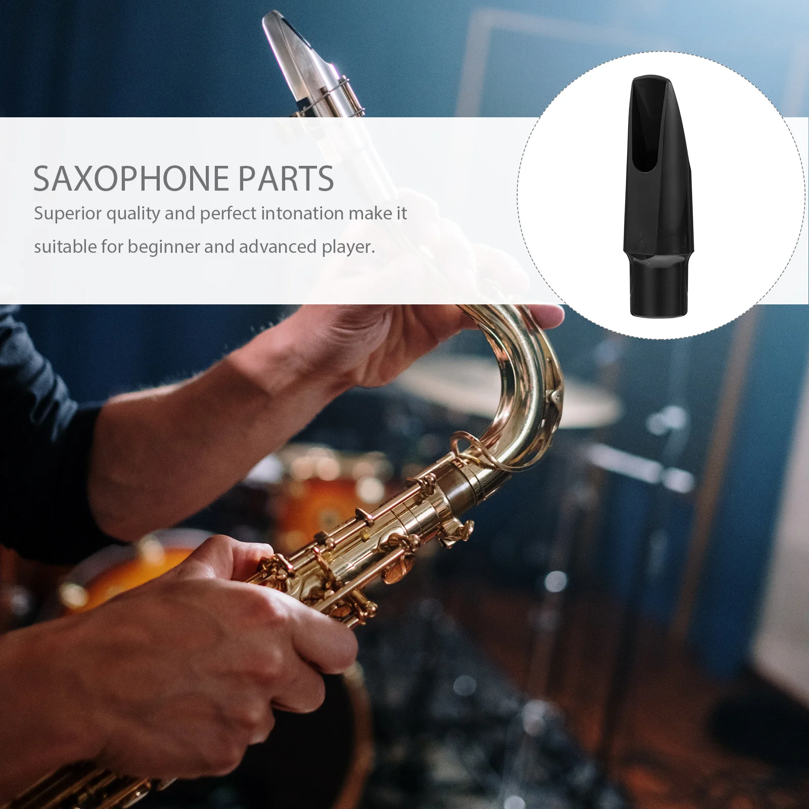 

Alto Saxophone Head Replacement Plastic Premium Food Grade Durable Lightweight For Beginner Advanced Jazz Player Saxophone Parts