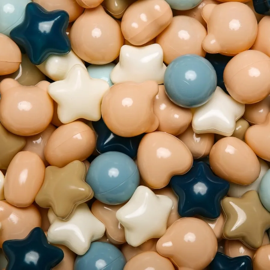 Star Ball Pit Ball Balls com formato de urso e coração, para bebês, crianças, cercadinho, piscina, filhote de cachorro, cachorro, gato, 50 peças