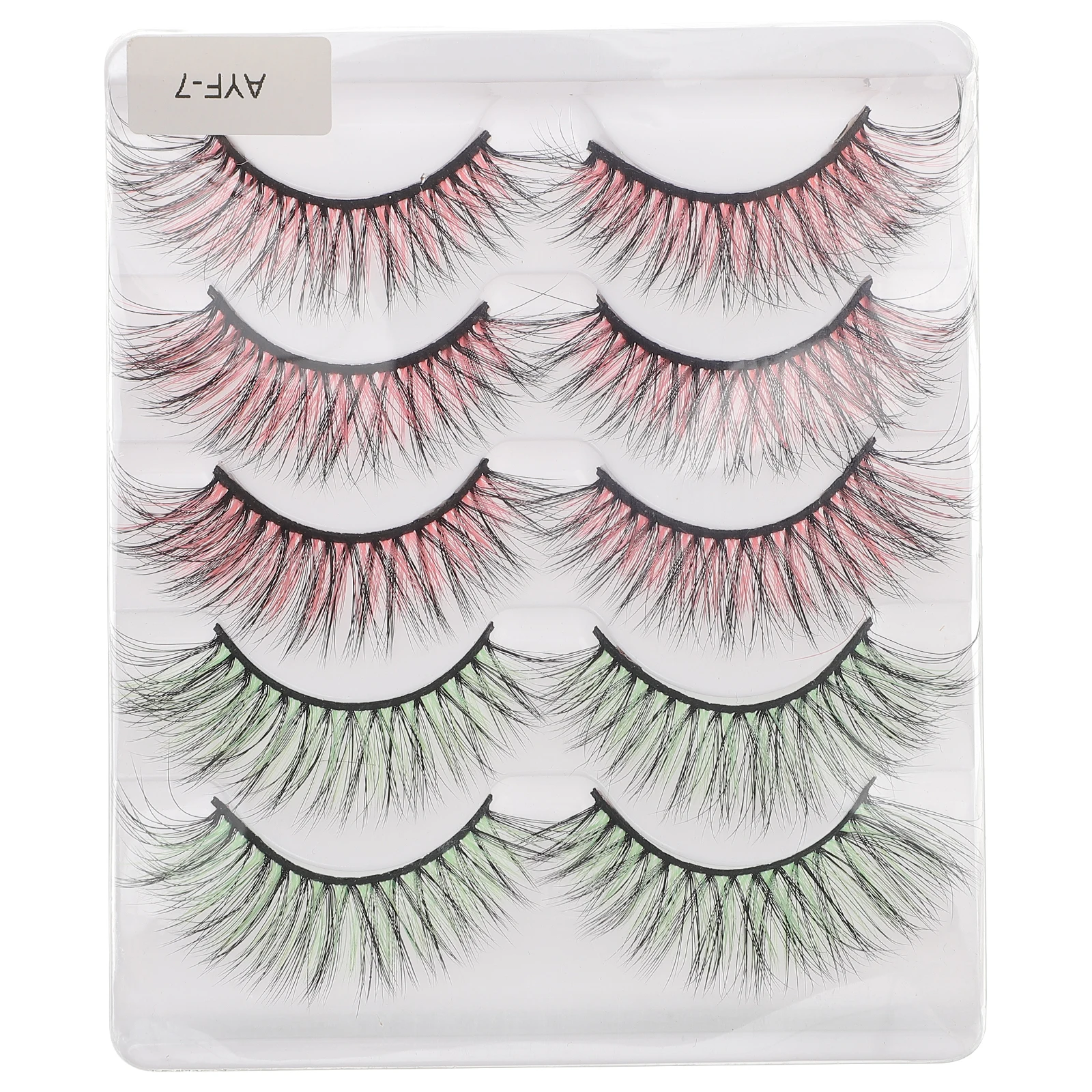 

Colored False Eyelashes 5 Pairs Clusters Natural Fairy Gras Party Cosplay Halloween Stage Prom Photo Shooting