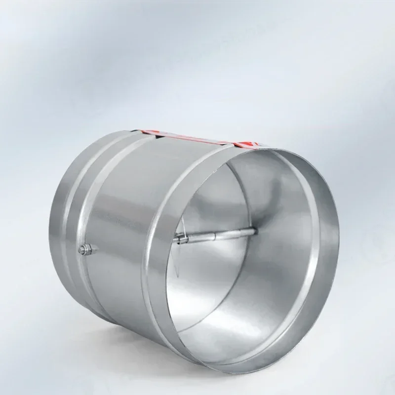 Galvanized round air duct check valve 80-300mm airtight flue check Valve Spring return stop damper for ventilation system