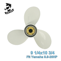 Captain Marine Boat Propeller 9 1/4x10 3/4 Fit Yamaha Outboard Motor Engine 9.9HP 15HP 20HP Aluminum Pin Drive Propeller 3 Blade
