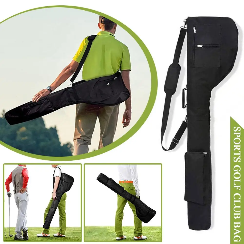 Leve Folding Sports Golf Club Bag, Bolsa de Ombro, Faixa, Pano, 600D, Dirigindo, Treinamento, Oxford, Prática, Armazenamento