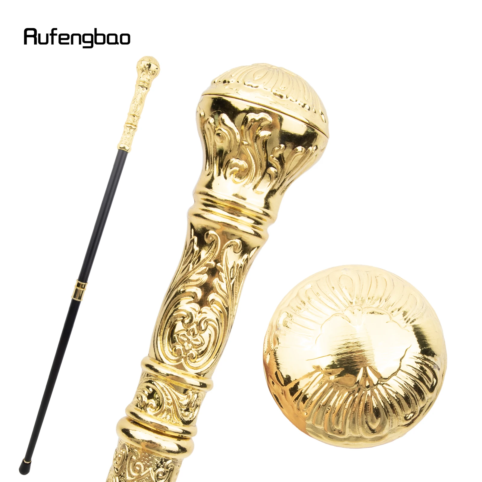 Golden Luxury Round Handle Decorative Stick  Parties Decorative Cane For Halloween For Cosplay And Parties, For Cosplay & Party