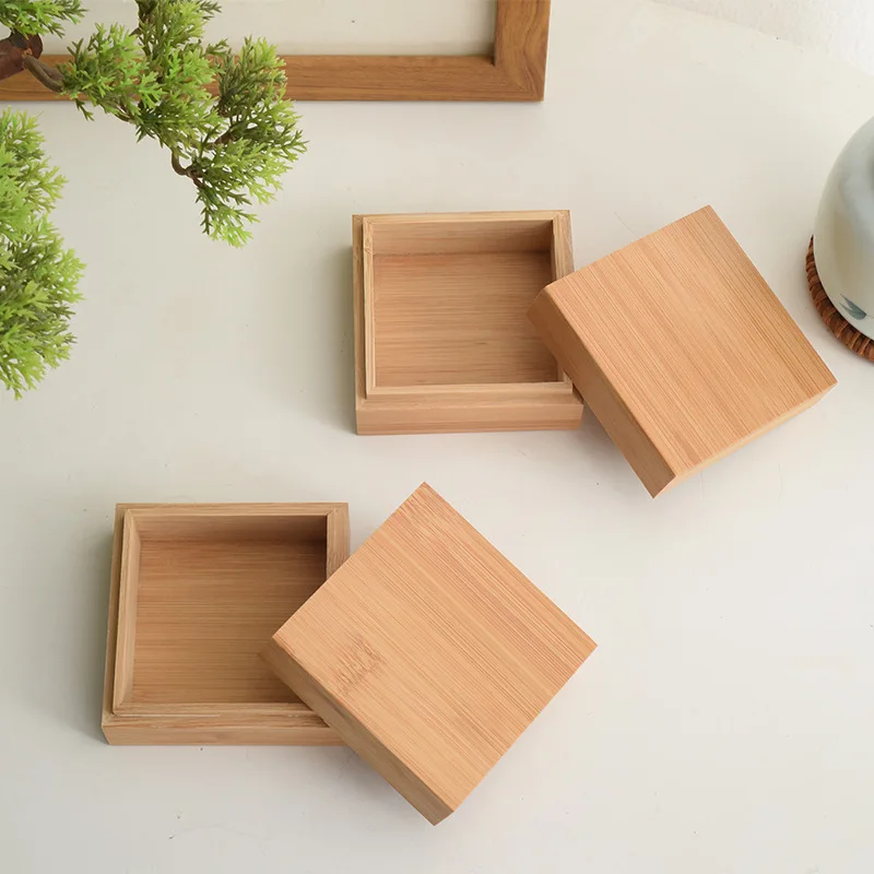 Bamboo Square Gift Box, Jewel Storage Collection