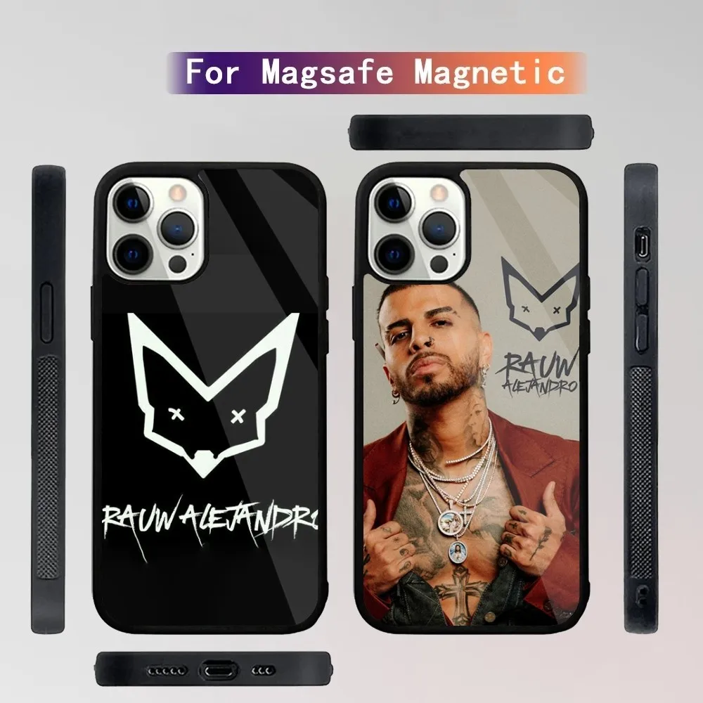 Casing ponsel Rapper r-rauw Alejandro, untuk iPhone 15,14,13,12,11,Plus,Pro,Max pengisian daya nirkabel magnetik Mini Magsafe