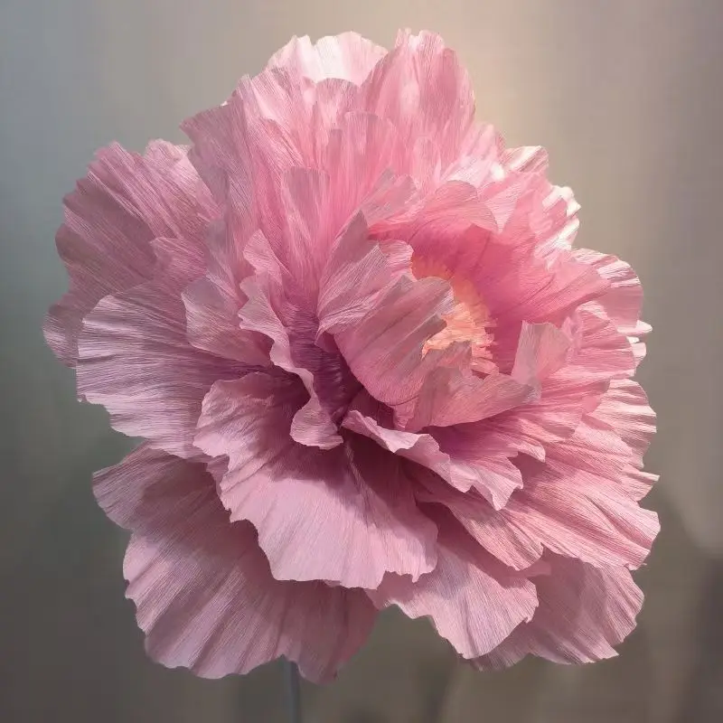 Künstliche Riesen Krepp Papier Pfingstrose Rose Blume Kopf Hause Hochzeit Decor Geburtstag Party Hintergrund Wand Dekoration Handgemachte DIY – Detail 11