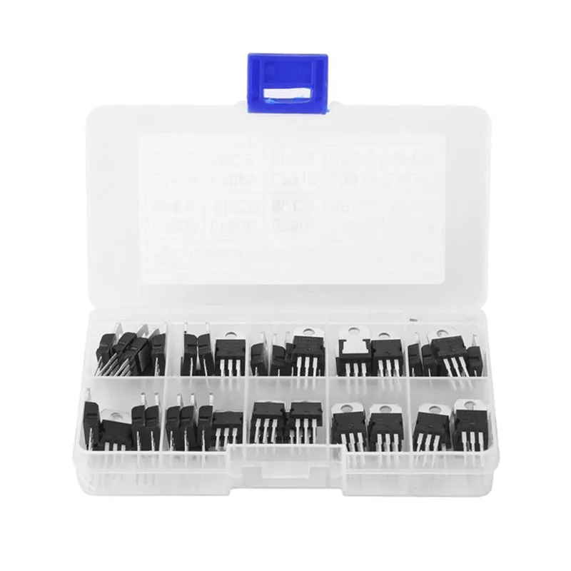 60pcs/box Voltage Regulator Transistor Assortment L7805CV-LM317t 10 Value Three-end Regulator Block Set