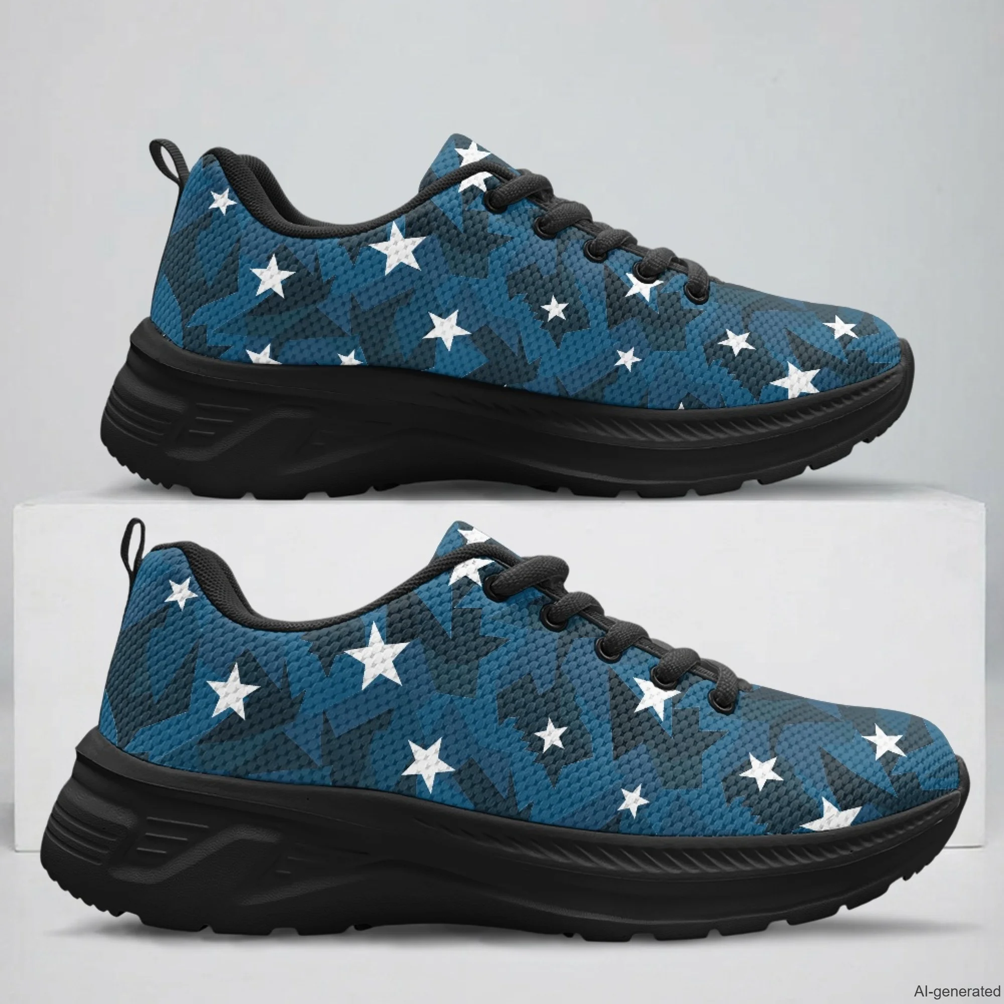 XIXIRIMIDO Running Shoes for Men Breathable Mesh Casual Walking Shoes for Women Star Print Workout Gym Sneakers 35-48