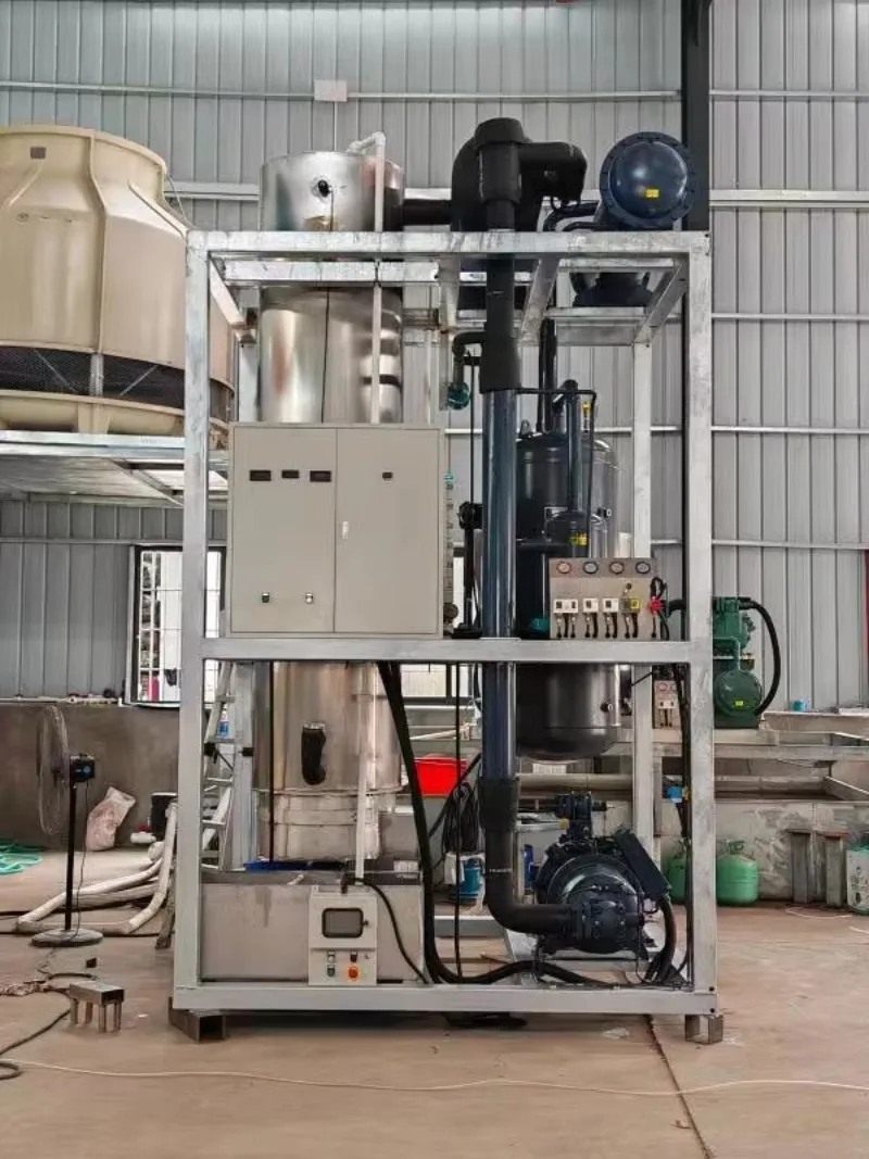 Industrial Automatic Tube Ice Machine Medium Capacity for Food Processing Plant Production Line Custom