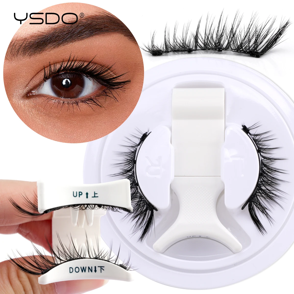 

Glue Free Magnetic Eyelashes Natural Fluffy Faux Mink Lashes Handmade Reusable False Eyelashes With Magnetic Tweezers Set Makeup
