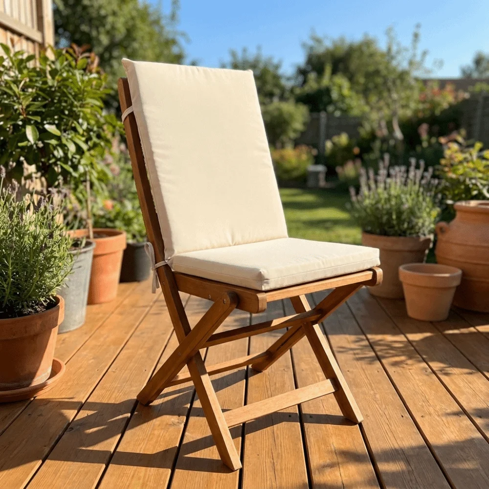 Beach Style Patio Chair Pads Waterproof with Ties Outdoor Chair Cushion Soft Breathable Dining Chair Cushion Yard