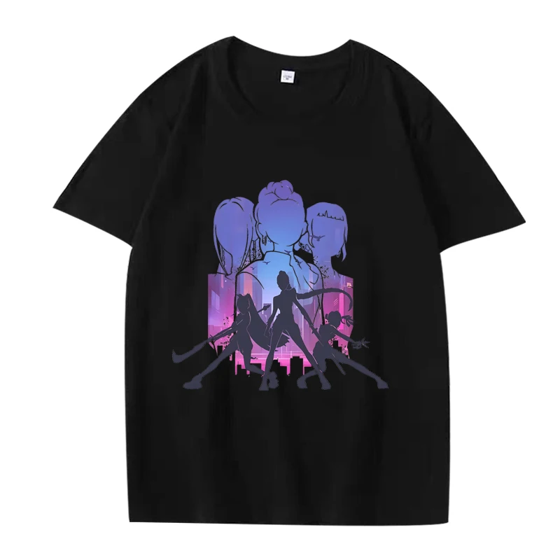 

Demon hunter The HUNTRIX Girls T Shirt men women Oversized 100% Cotton Anime streetwear short sleeve Summer print Unisex tops
