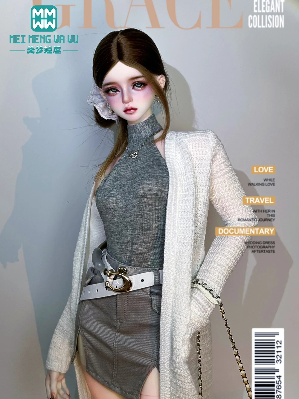 

Подходит для 58-60 см 1/3 DD SD BJD Одежда Модный свитер вязаная куртка подарок для девочки