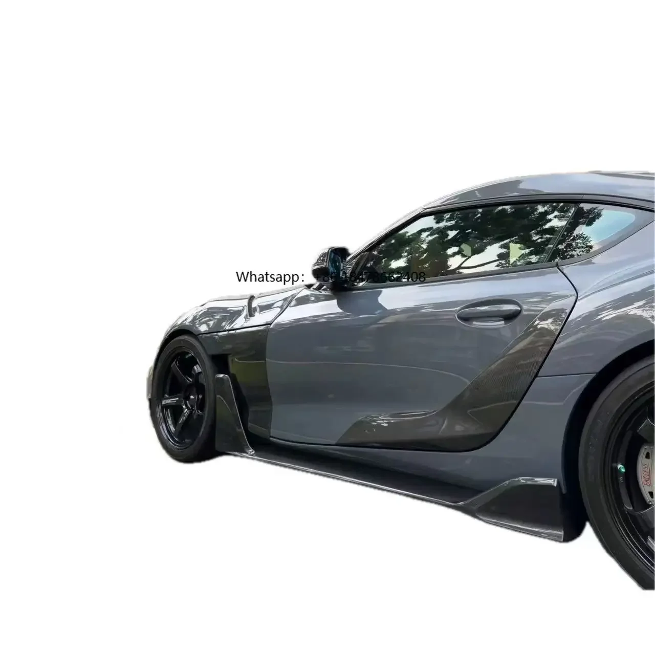AD Style Carbon Fiber Side Bumper Side Skirt Splitter Fender for Supra A90 A91 Mk5 Body Kits