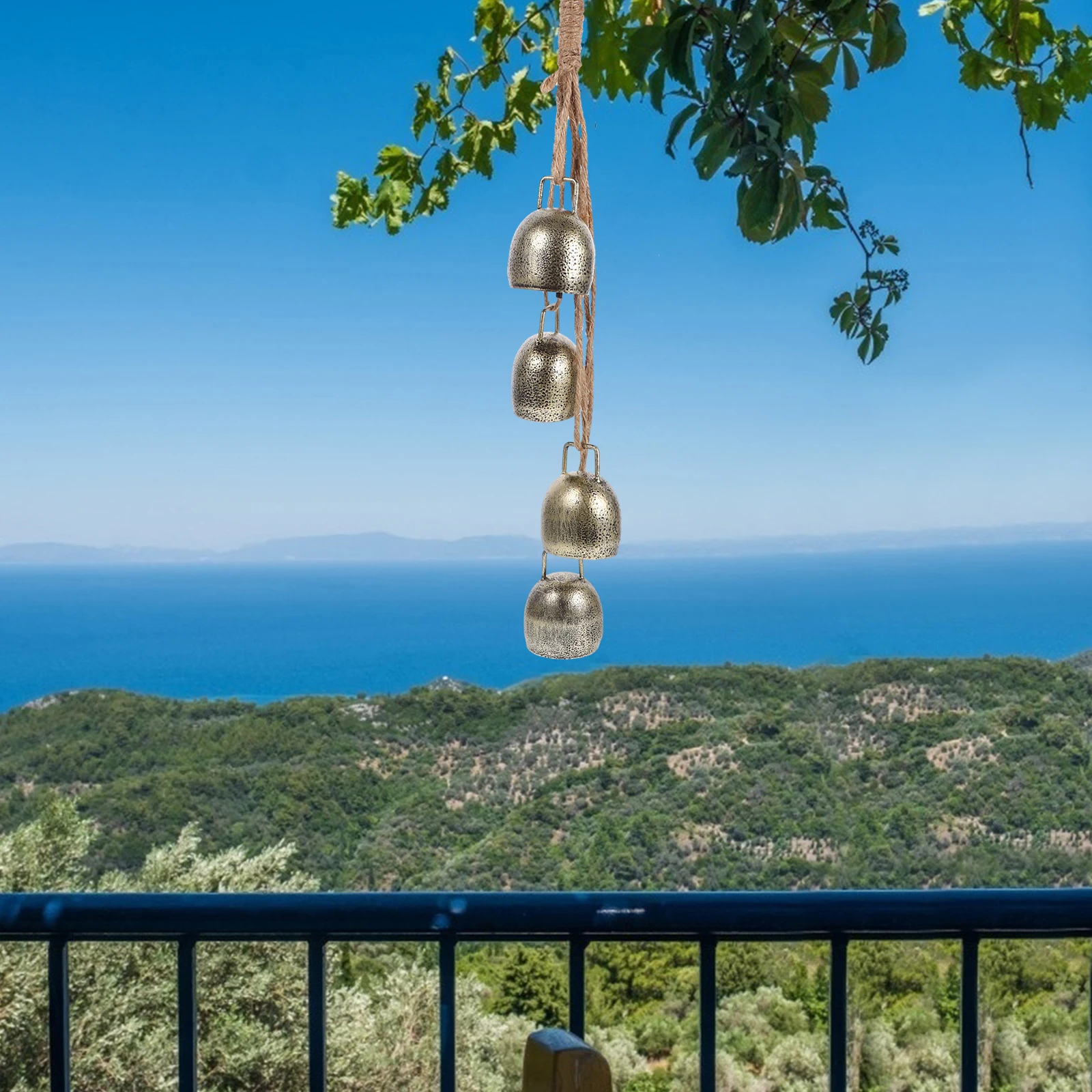 

Rustic Metal Cowbell Decorations Vintage Hanging Bells for Garden Yard Weddings Festivals Finish Cattle Cowbells Outdoor