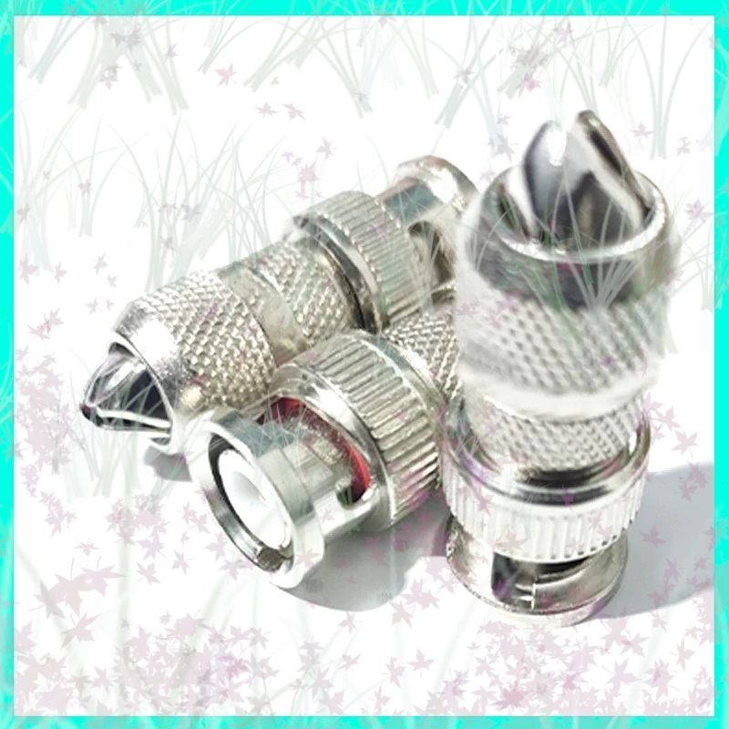 2/5/10pcs BNC Connector Male Coax Cabling Connector Adapter for CCTV Camera Video Cable Security Surveillance System E3