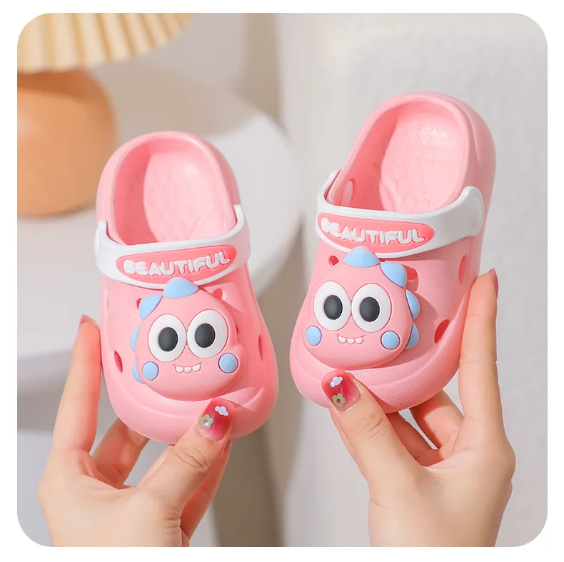 Baby Closed-Toe Slippers Non-Slip Cartoon Dinosaur 1-8 Years Old Soft Bottom Lightweight Outdoor Slippers