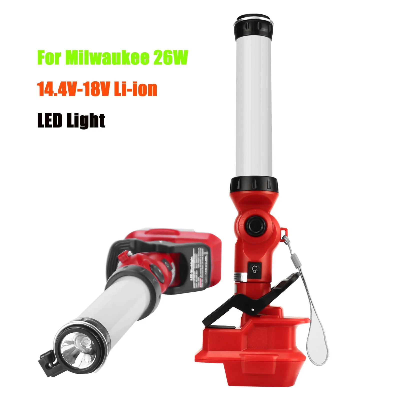 26W 14.4V-18V Tool Light Led Work Light for Milwaukee Li-ion Battery Flashlight Spotlights Work light  M18 48-11-1811 48-11-1840