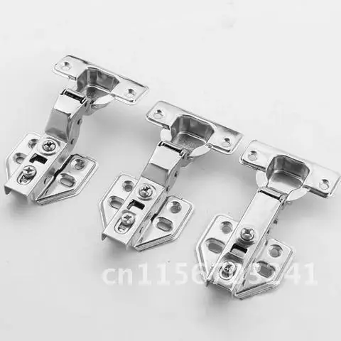 10/20Pcs Stainless Steel Hydraulic Hinge Soft Close Cabinet Door Hinges Damper Buffer Kitchen Cupboard Full Overlay Door Hinge