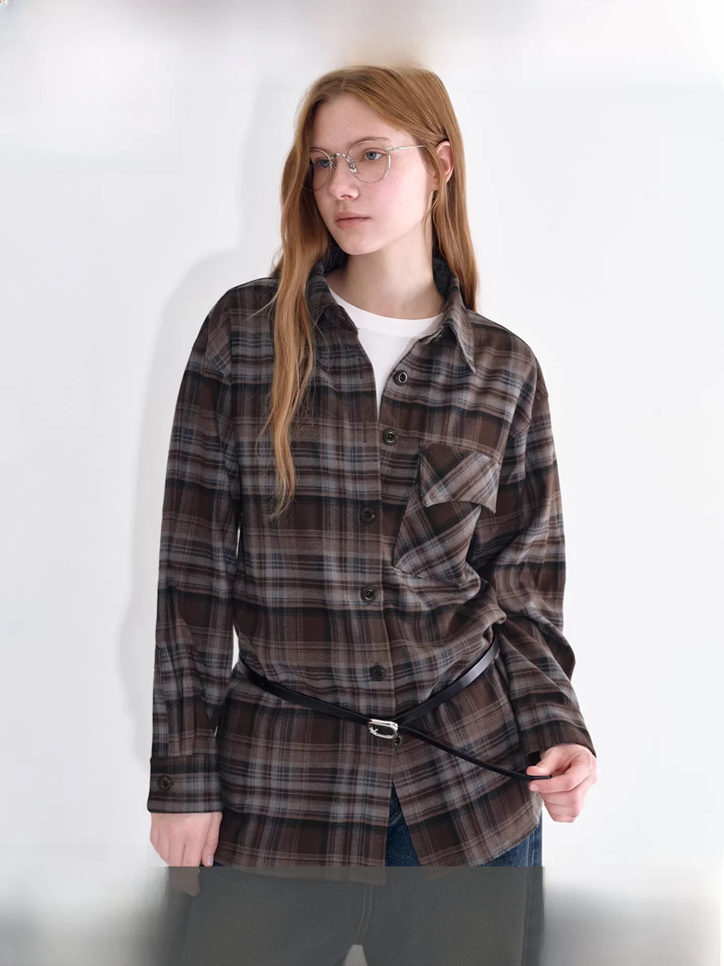 

Женская рубашка Fano Vintage из ткани в клетку, осенне-зимняя, свободного кроя, повседневная, на пуговицах, с длинными рукавами, из смесового полиэстера