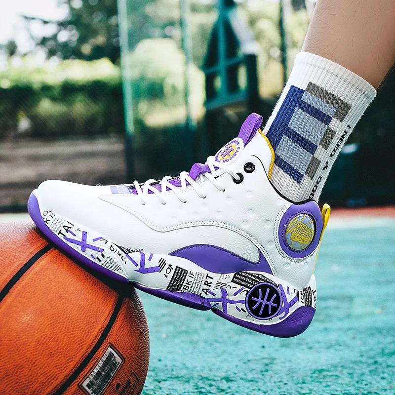 

2026, новые молодежные баскетбольные кроссовки на массивной платформе со средним верхом, нескользящие износостойкие уличные повседневные кроссовки для подростков