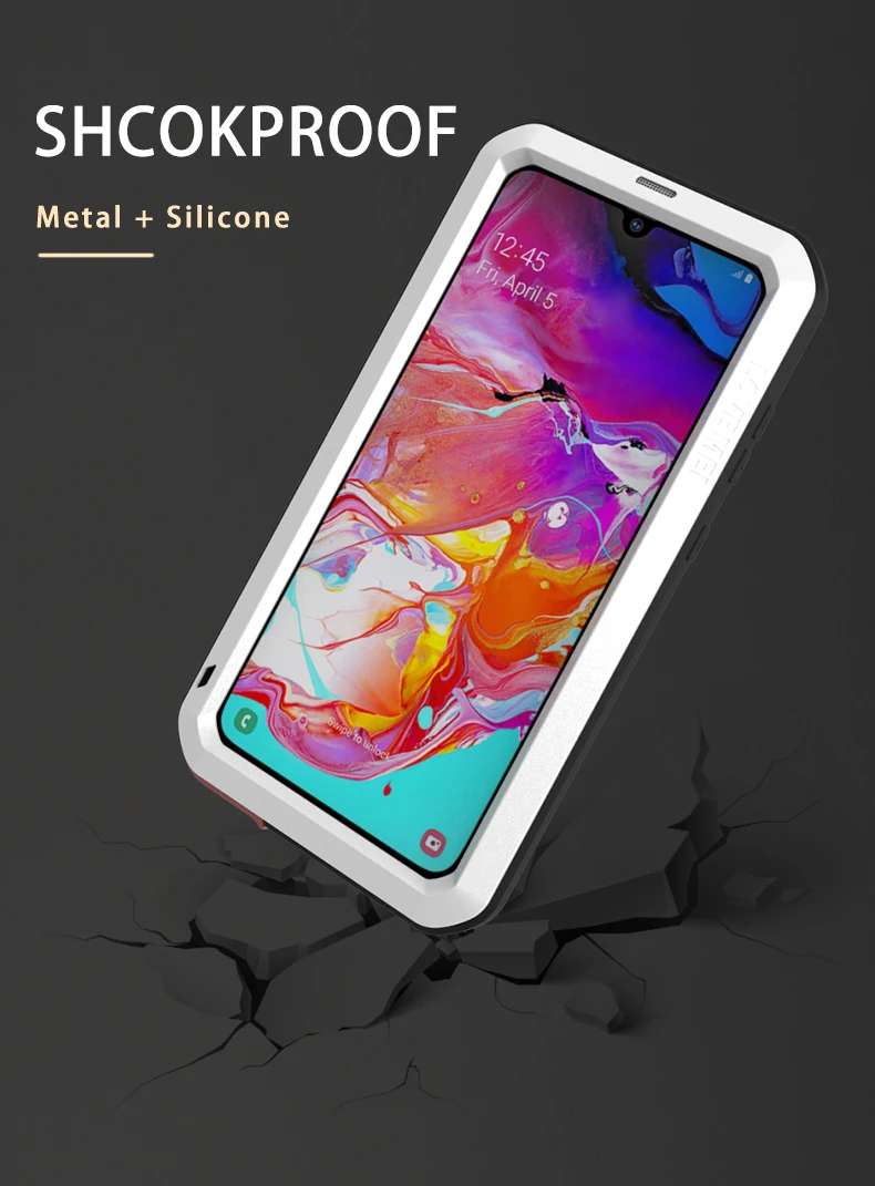 Imagem -06 - Mei-case Poderoso para Samsung Galaxy A70 à Prova de Choque Impermeável Armadura de Metal Caixa de Telefone para Samsung Galaxy A70 Amor