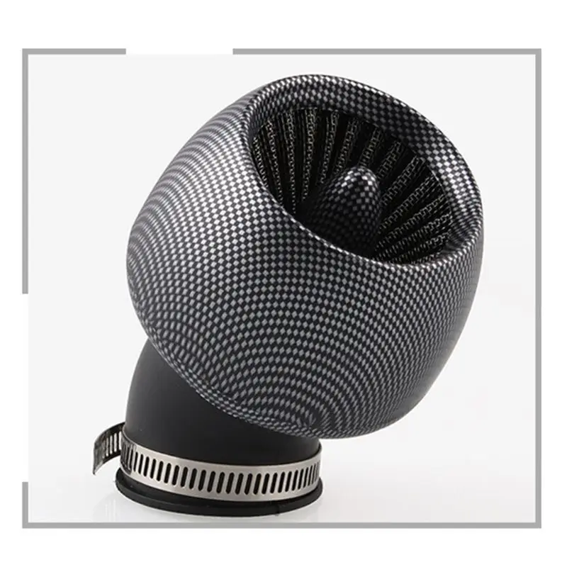 28mm/35mm/42mm/48mm Universal Motorcycle Air Filter Carbon Fiber For 150cc 250cc ATV Quad Moped Scooter Go Kart