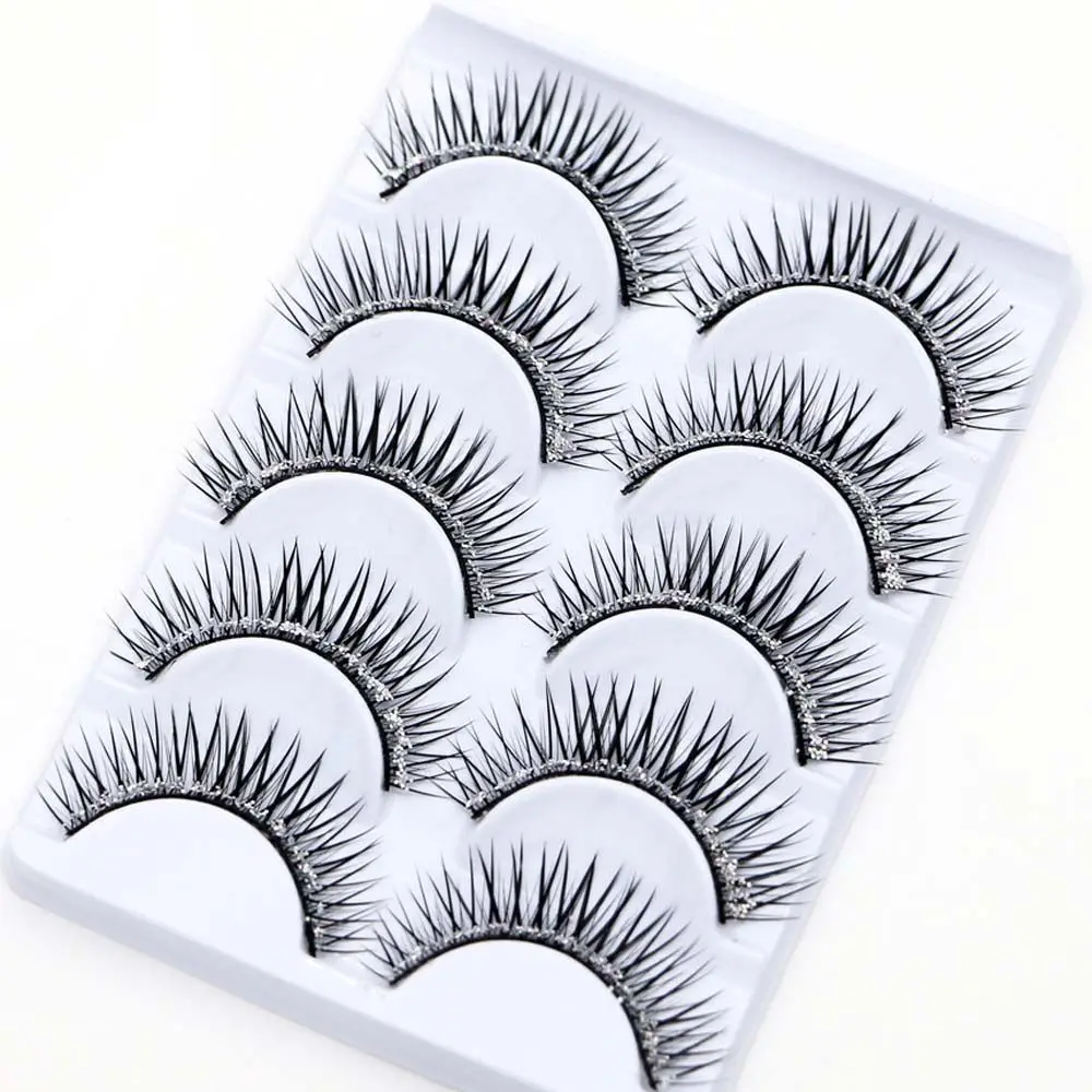 Rhinestone Thick Cross Lash Long Lasting Big Eyes Eyelashes Rhinestone False Eyelashes Lash Extension Sequins False Eyelashes