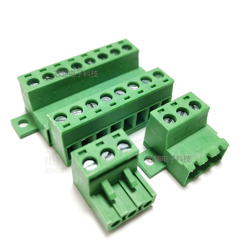 2set Solderless butt 2EDGRKC-5.08mm Terminal with base plate fixed interlocking plate insert and remove terminals wholesale