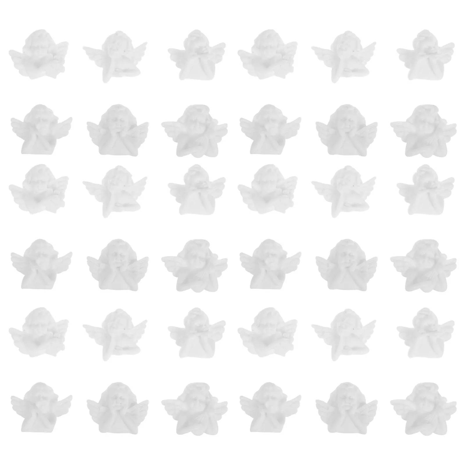 

36pcs Figurine Adornment Set Angel Resin Ornaments Lovely Christmas Decorations Gift for Desktop Craft Holiday Home Use