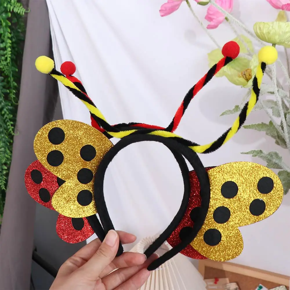 Korean Style Bee Headband Decorate Photo Props Halloween Hairband Hair Accessories Headdress Butterfly Hair Hoop
