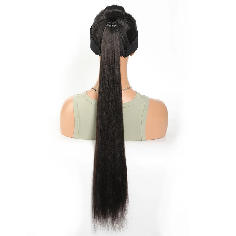 Y2K ثقافة فرعية شعر مستعار ذيل حصان شعر مستعار مضفر ذيل حصان جديلة قذرة طويلة العجين المقلي التقلبات جديلة شعر مستعار جديلة هالوين تأثيري