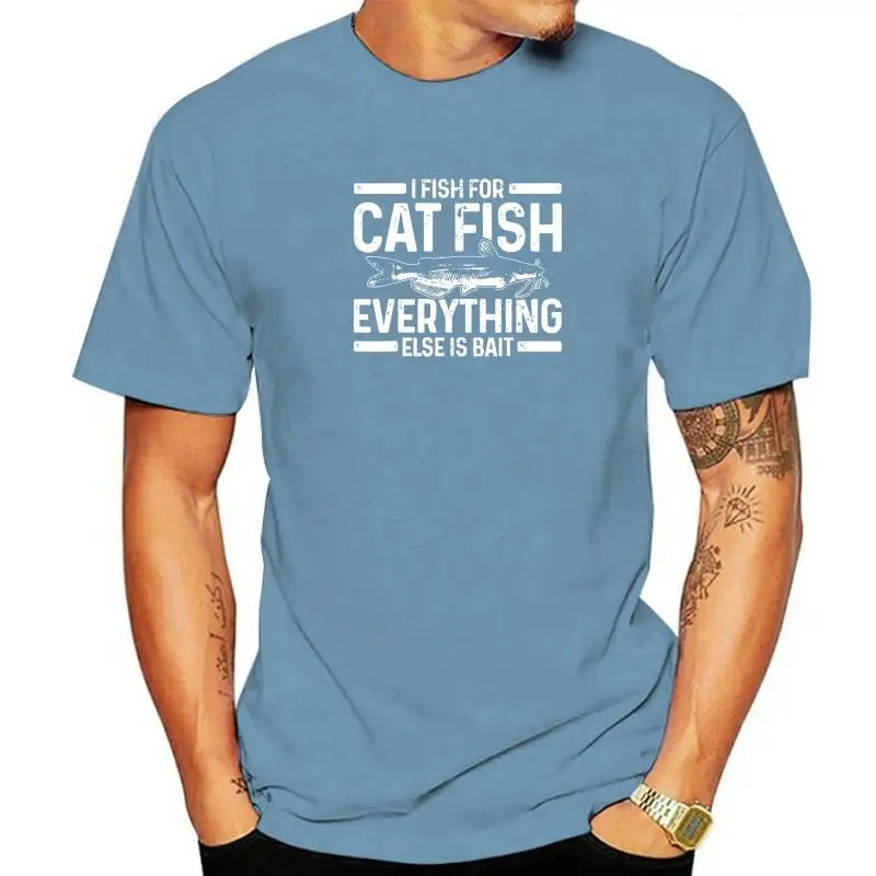 Mens Catfish Fishing Catfishing Funny Saying Fisherman Gift T-Shirt Coupons Printed On Top T-Shirts Cotton Men Tops Tees Street