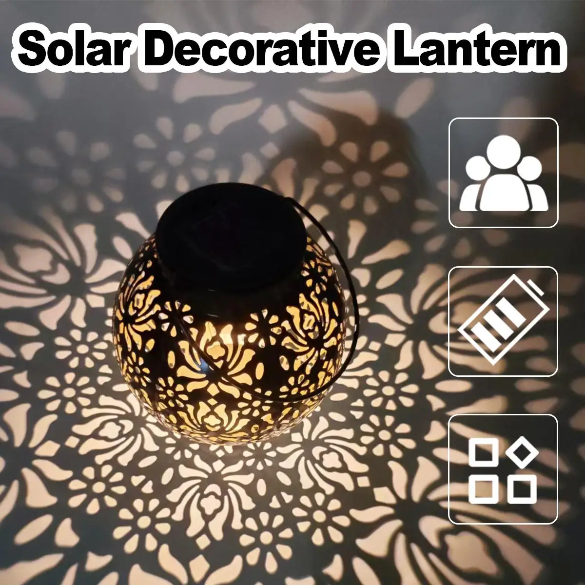 

Solar Light Iron Art Hanging Light Led Outdoor Lights Street Walkway Plug String Lighting Pathway For-Decoration Decor Lanscape