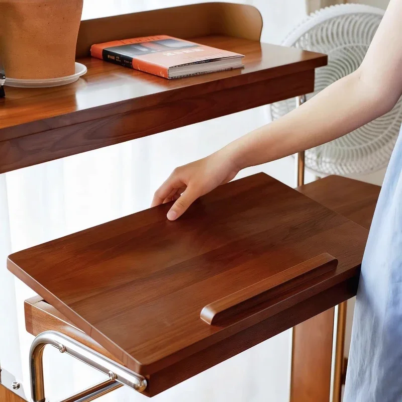 

Средневековый складной мобильный подъемный стол из массива дерева для небольшой квартиры, компьютерный стол для офиса, учебы, спальни, прикроватная тумбочка для эркера