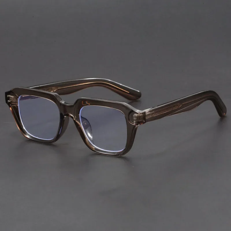 Polygonal Leopard Pattern Anti Blue Light Glasses Frame Fashion INS Classic Retro Flat Mirror Trendy Men's Women's Versatile