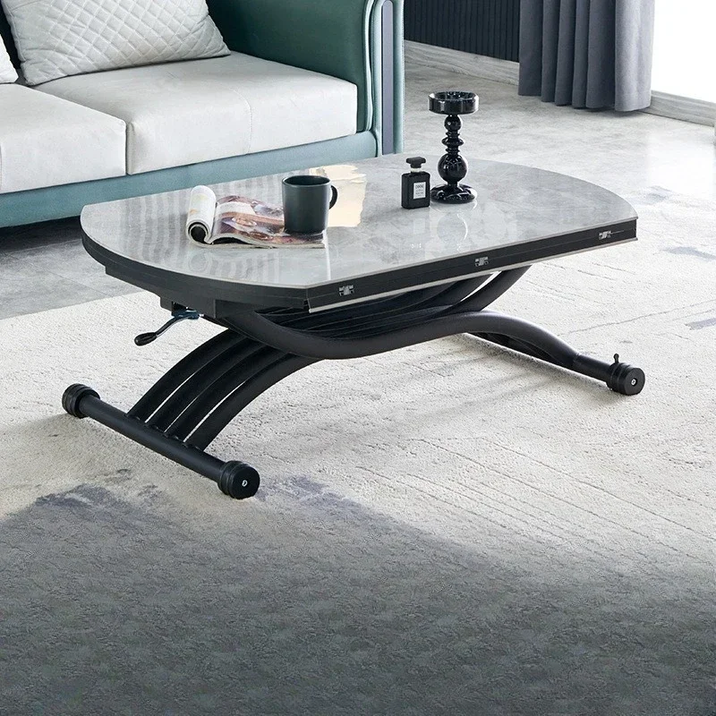 Mesa de centro elevable multifuncional, mesa de comedor integrada de doble propósito