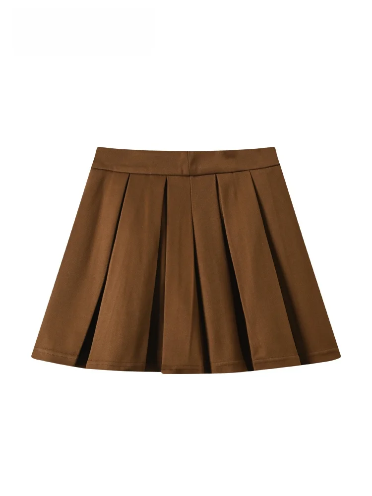 

plus Size A-Line Skirt Women's Autumn New Sle College Sle Casual Anti-Aging Skirts Trendy Polyester Fiber