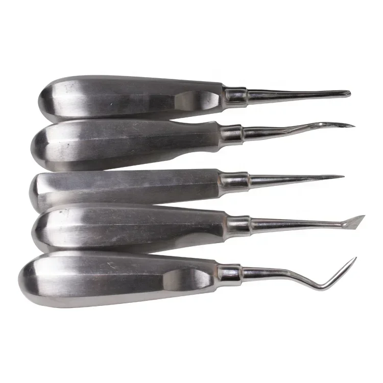 10/13 Pcs Dentals Luxating Curved Root Lift Elevators Tooth Extraction Forceps Oral Surgery   Instruments/Teeth Treatment