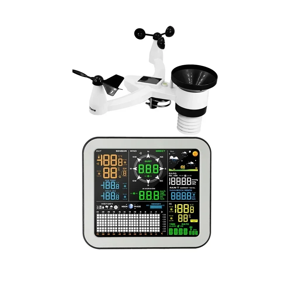2023 new 0345 Ambient weather station Wireless 100m transmitter USB available Portable weather forecast  Home weather station