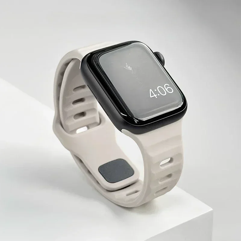 سيليكون الفرقة لساعة أبل سلسلة 10 46 مللي متر 42 مللي متر حزام 44 مللي متر 45 مللي متر 40 مللي متر 41 مللي متر الرياضة سوار iwatch 8 7 6 5 4 3 SE 9 الترا 2 49 مللي متر