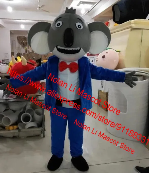 Costume de mascotte Koala pour fête d'anniversaire, ensemble de dessin animé, cosplay, jeu publicitaire, cadeau de vacances, taille adulte, haute qualité, 1090